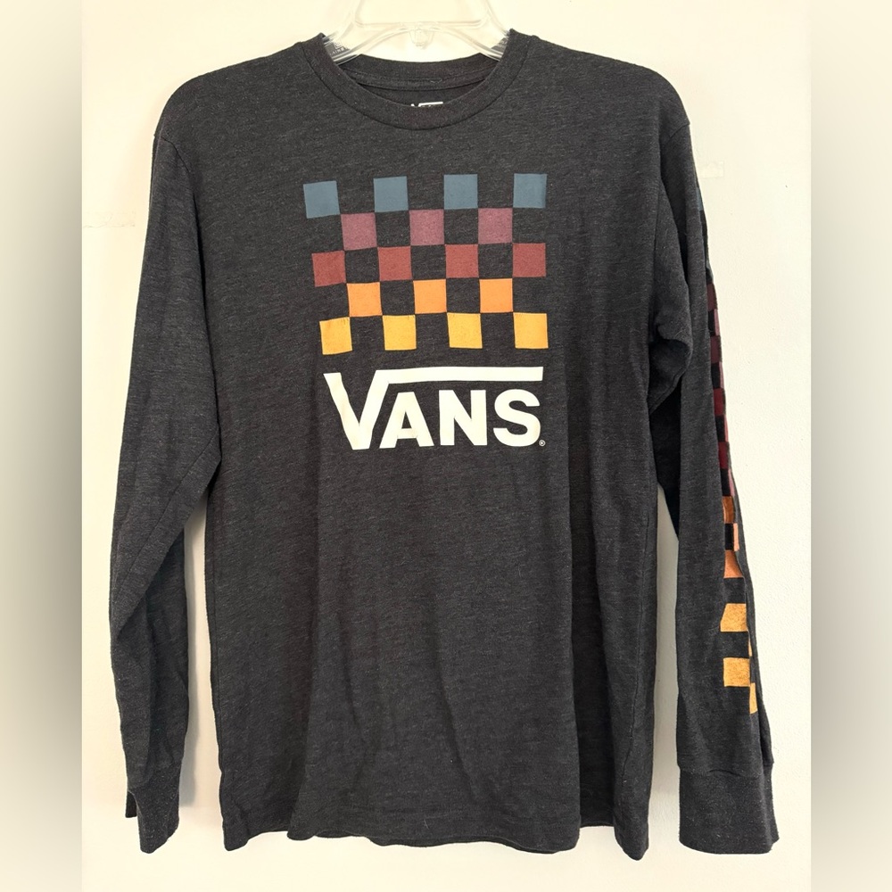 Vans boys long sleeve S 8-10 chckerboard